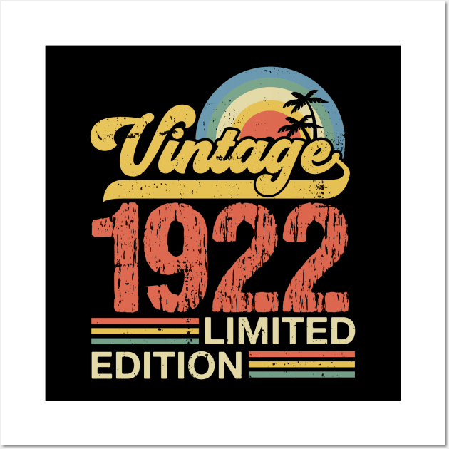 Retro vintage 1922 limited edition Wall Art by Crafty Pirate 